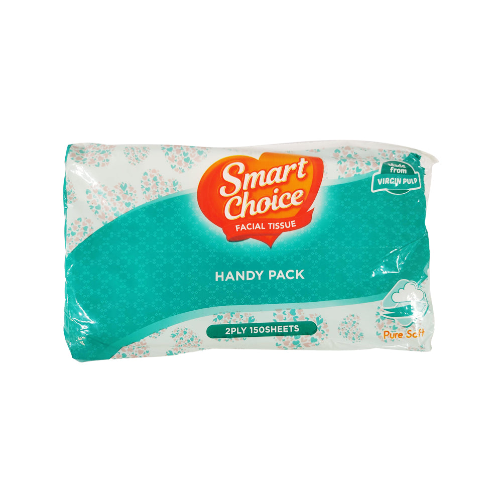 Smart Choice Facial Tissue Handy Pack 2 Ply 150 Sheets