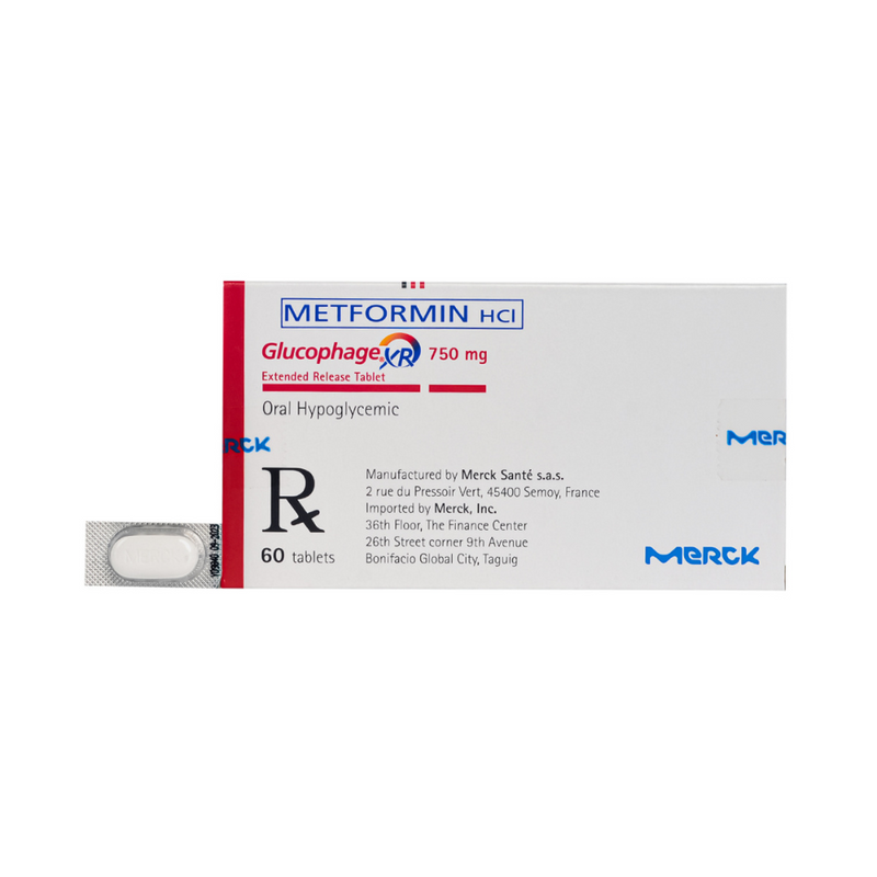 Glucophage XR Metformin HCl 750mg Tablet By 1's