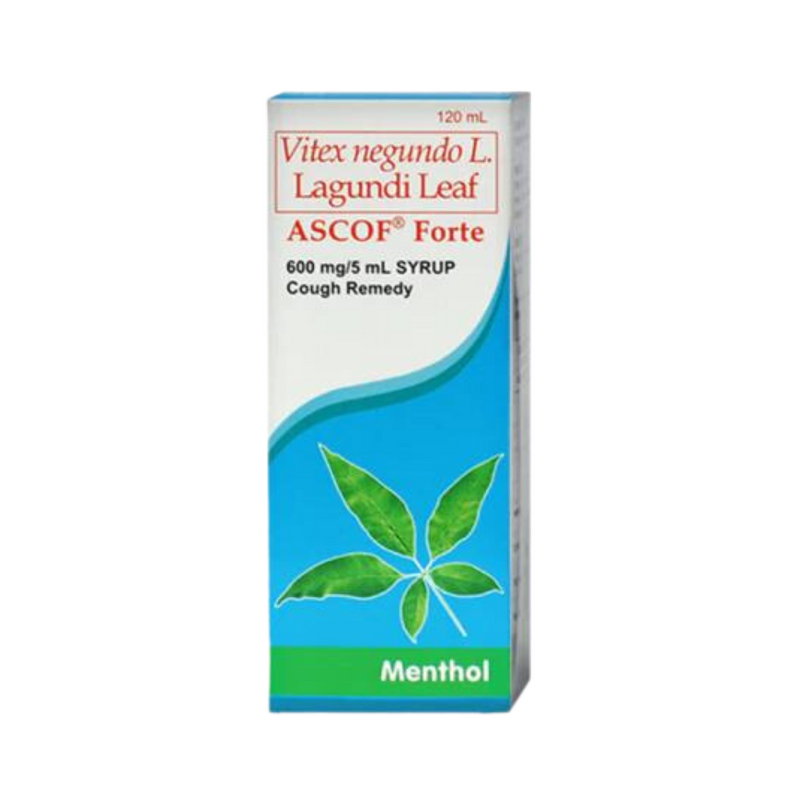 Ascof Forte Lagundi Menthol 600mg/5ml Syrup 120ml