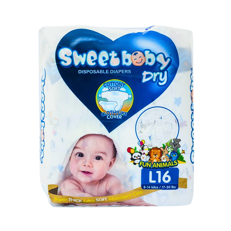 Sweet Baby Dry Diaper Travel Pack Large 16's