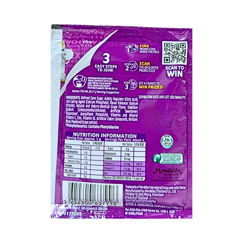 Tang Powdered Juice Grapes 19g