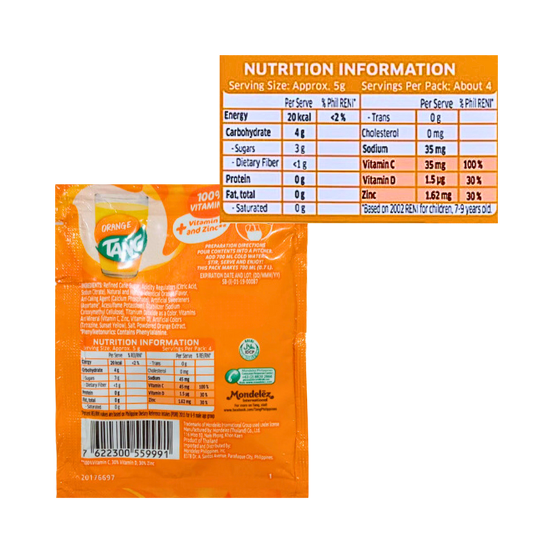 Tang Powdered Juice Orange 19g Tang Powdered Juice Orange 19g