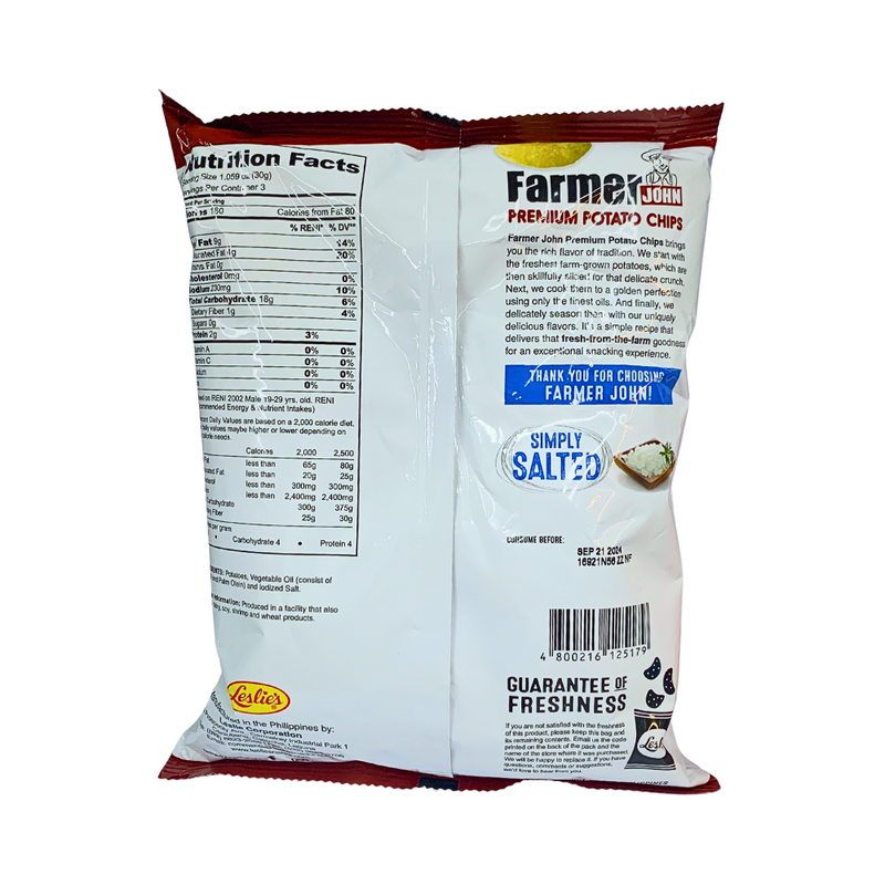 Farmer John Premium Potato Chips Simply Salted 90g