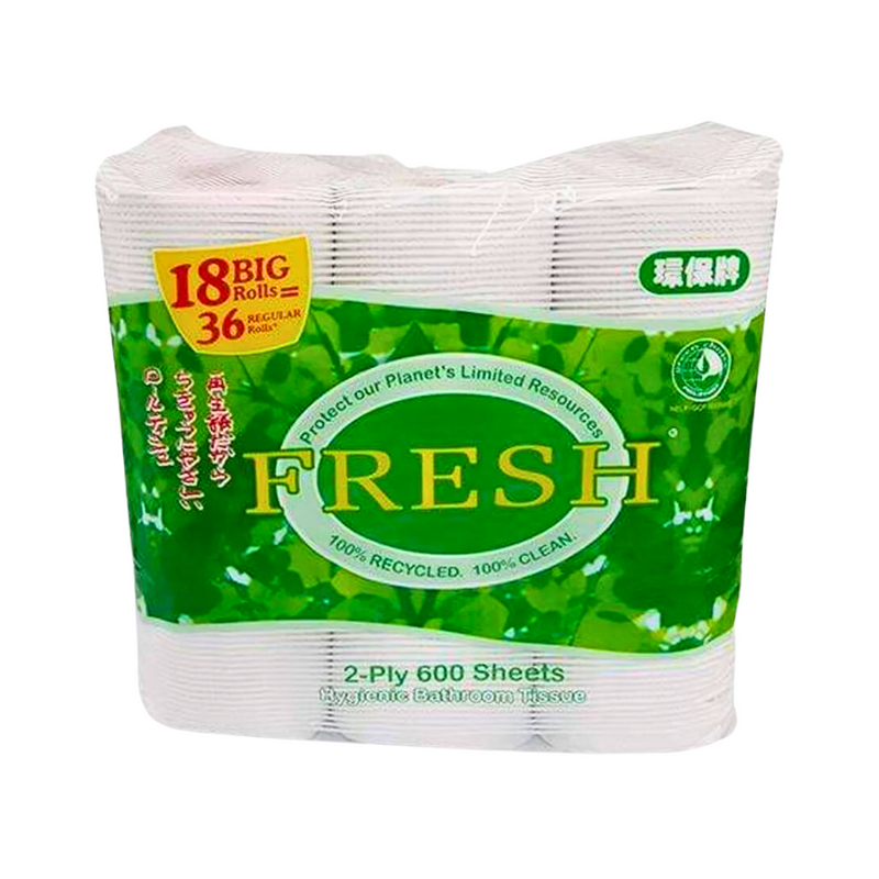 Fresh Bathroom Tissue 2Ply Jumbo Pack 18's