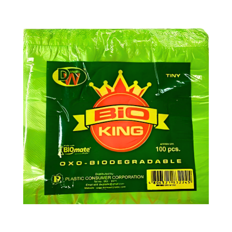 Bioking Plastic Bag Tiny Green 100's