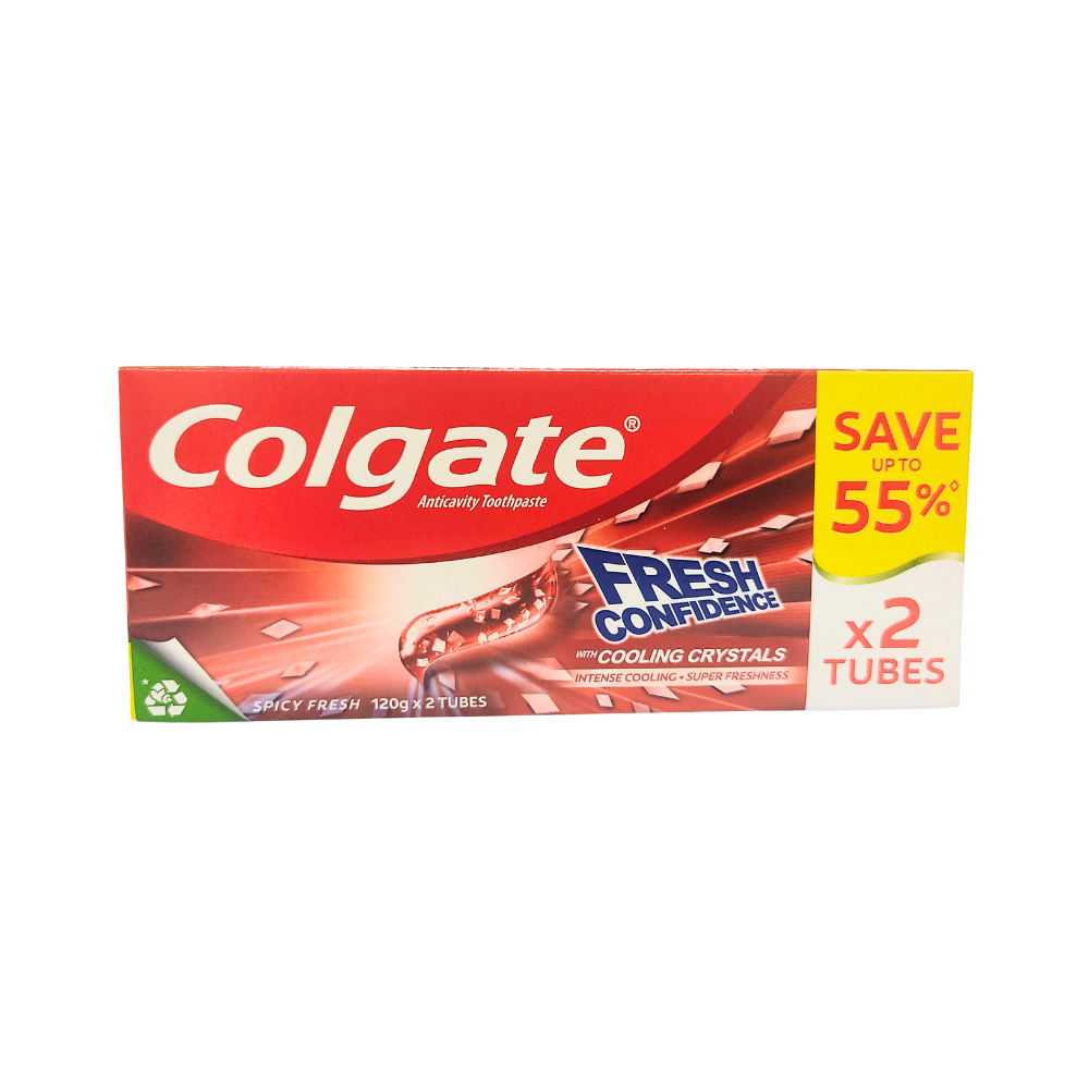 Colgate Toothpaste Fresh Confidence Cooling Crystal Spicy Fresh 120g x