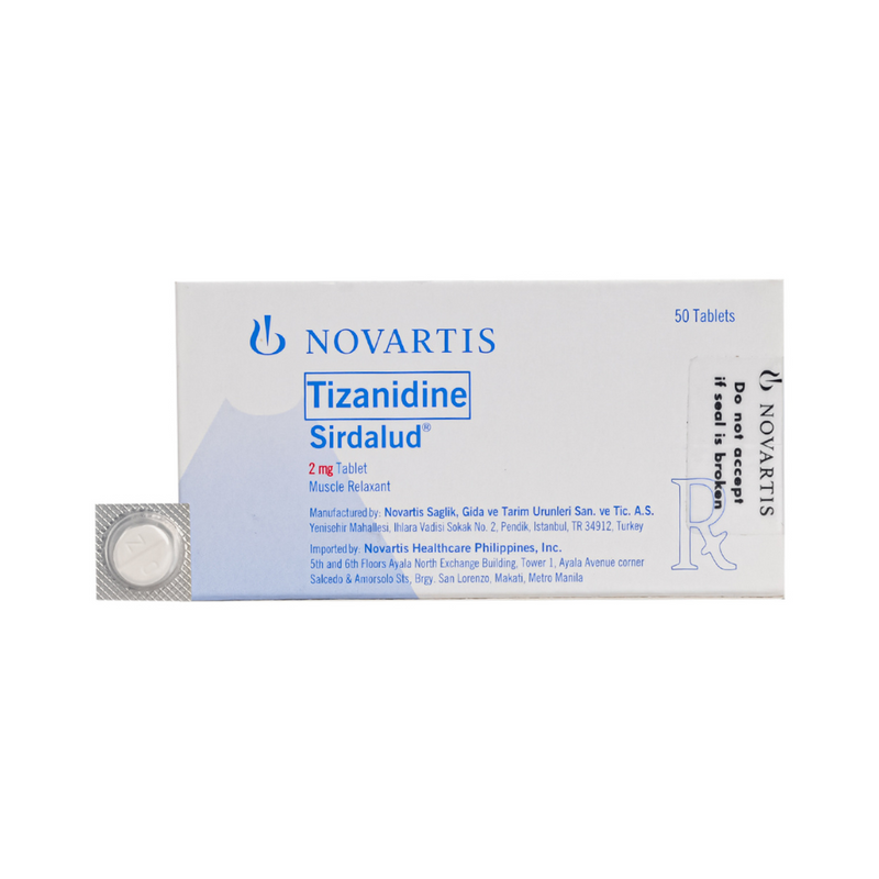 Sirdalud Tizanidine 2mg Tablet By 1's