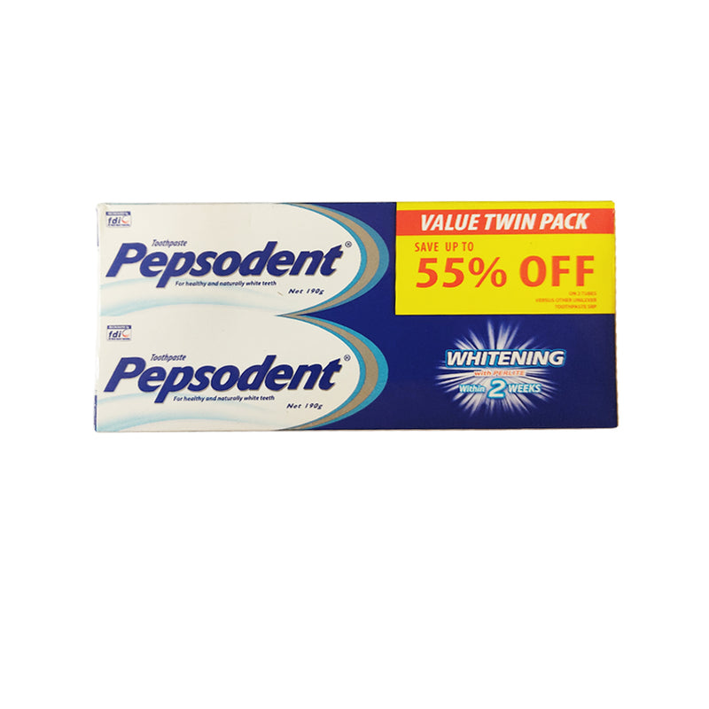 Pepsodent Toothpaste Whitening Promo 190g x 2's