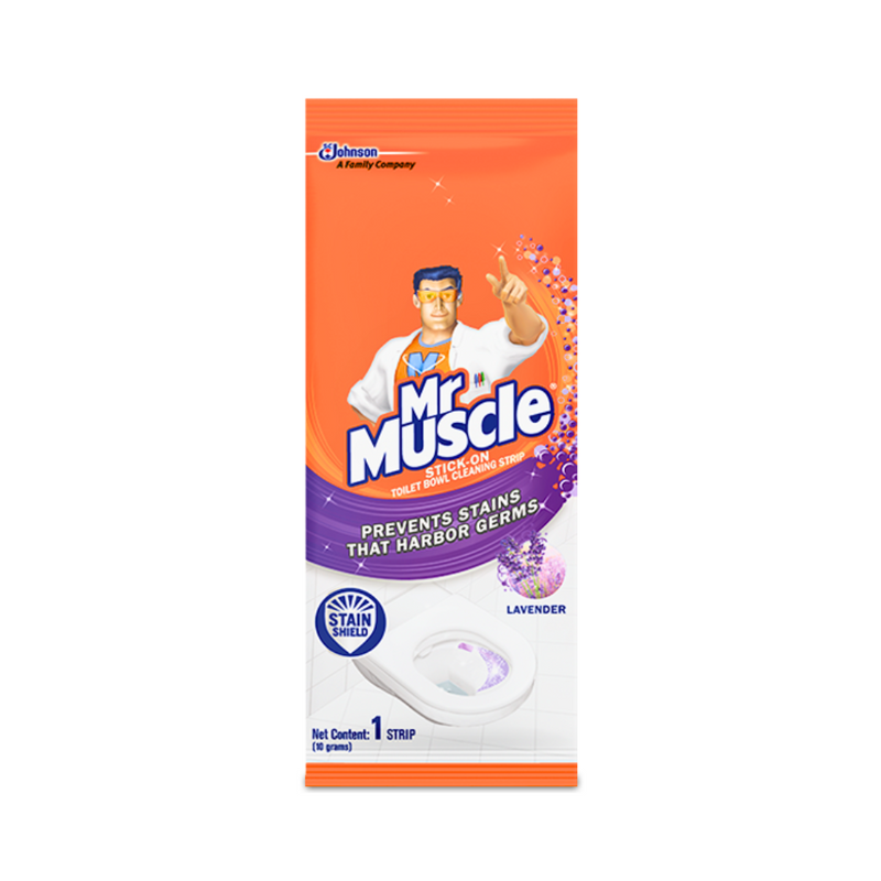 Mr. Muscle Stick-On Toilet Bowl Cleaning Strip Lavender 10g 1's