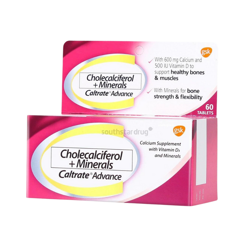 Caltrate Advance Cholecalciferol + Minerals Tablet By 60's