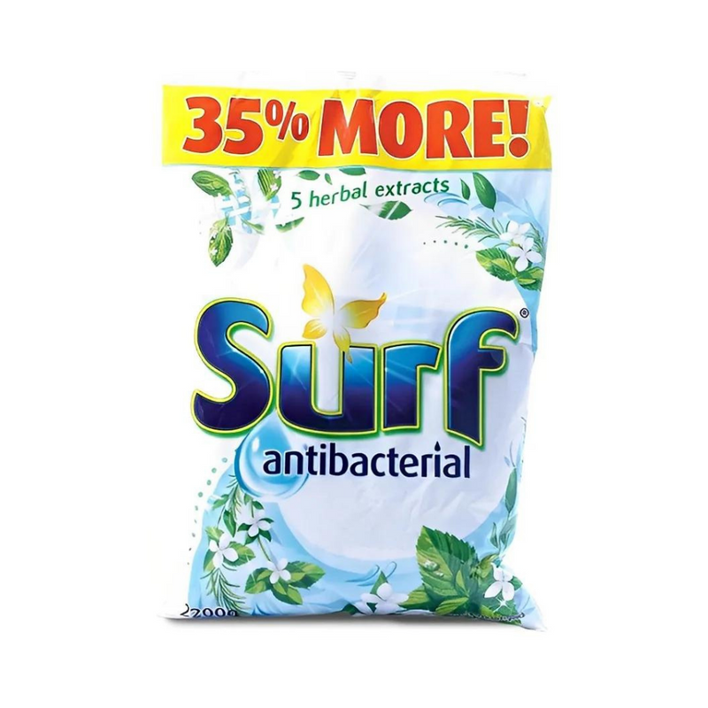 Surf Antibacterial Laundry Detergent Powder 2.2kg Pouch