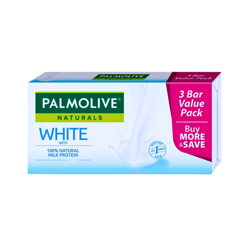 Palmolive Soap White + Natural Milk Protien 80g x 3's