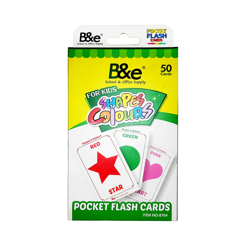 B And E Pocket Flash Card Shapes And Colors