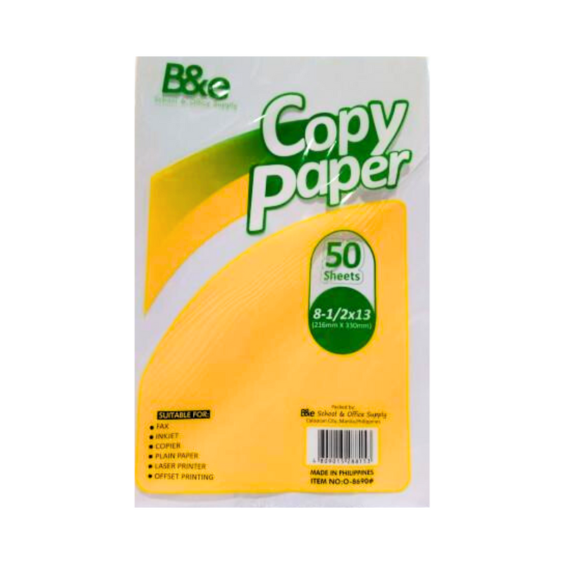 B And E Copy Paper Long 50's