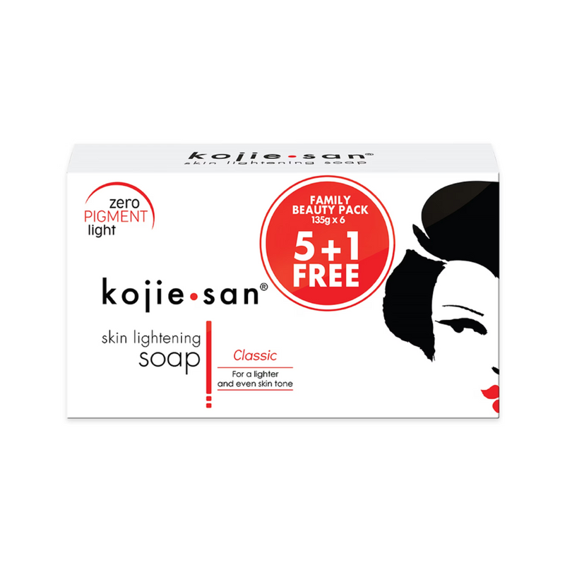 Kojie San Skin Lightening Soap Family Pack 135g 5's + 1