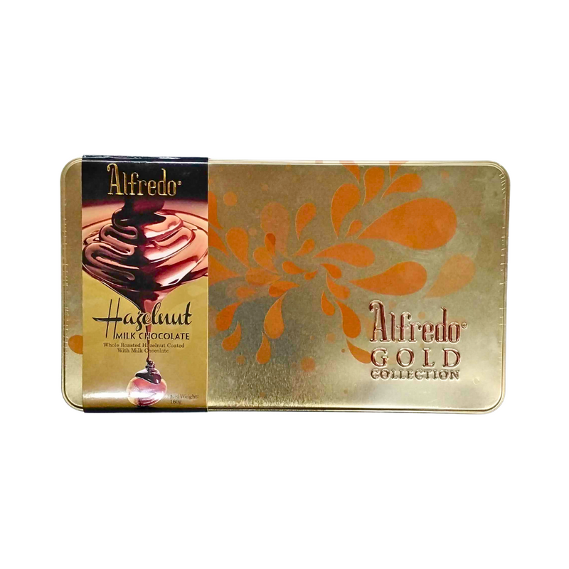 Alfredo Gold Collection Hazelnut Milk Chocolate Tin 160g