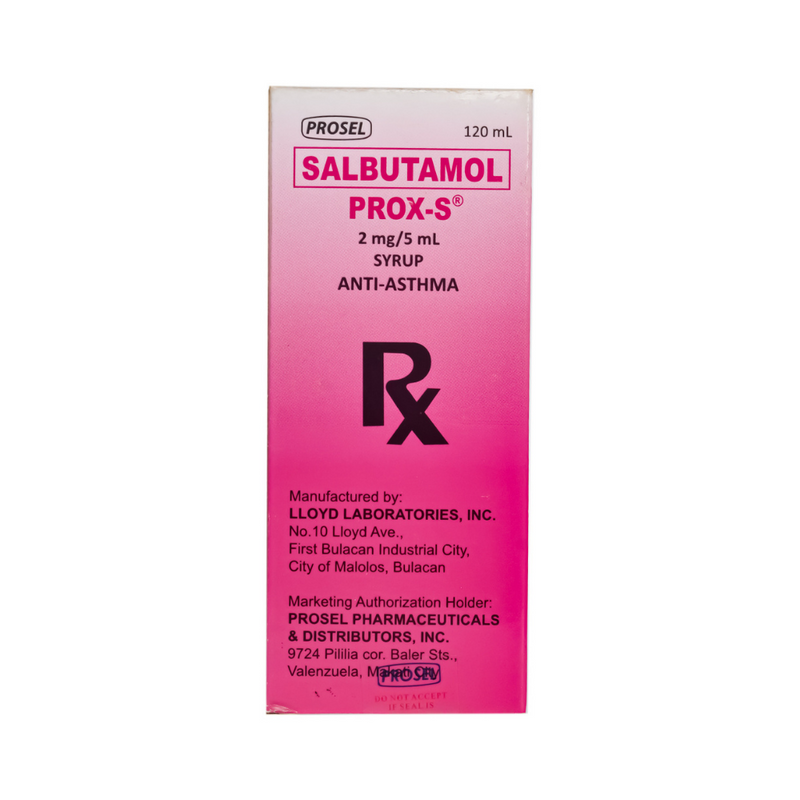 Prox-S Salbutamol 2mg/5ml Syrup 120ml