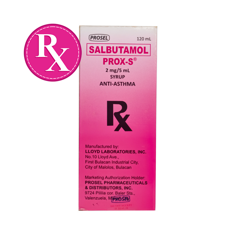Prox-S Salbutamol 2mg/5ml Syrup 120ml
