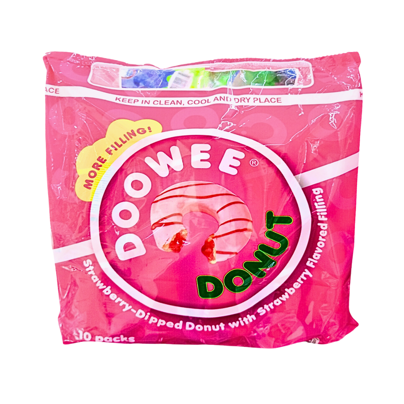 Doowee Donut Strawberry Dipped With Strawberry Filling 42g x 10's