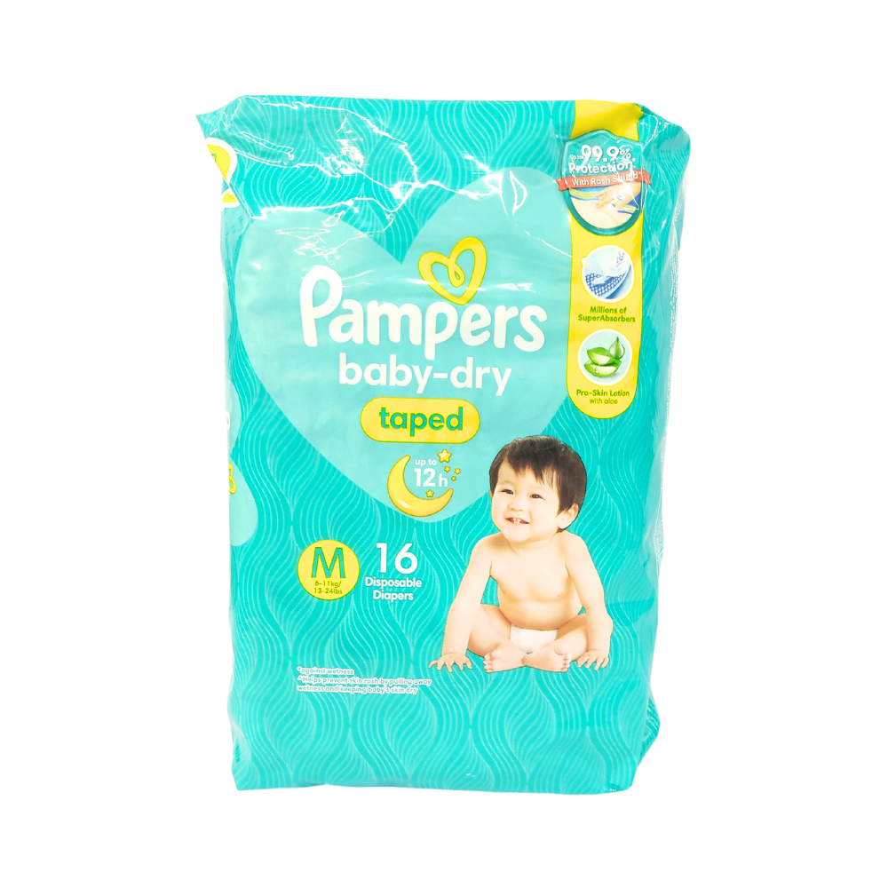 Pampers Baby Dry Diapers Medium 16's