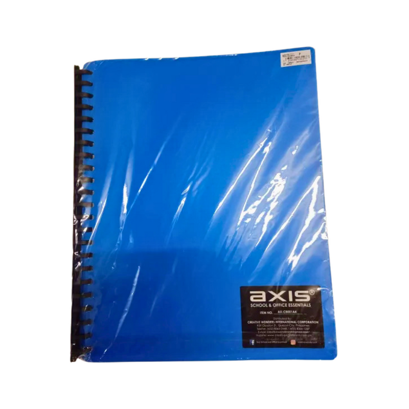 Axis Refillable Clearbook Blue A4