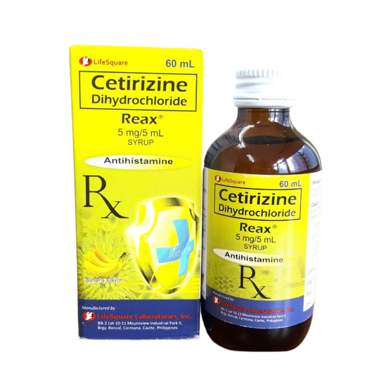 Reax Cetirizine 5mg/5ml Syrup 60ml