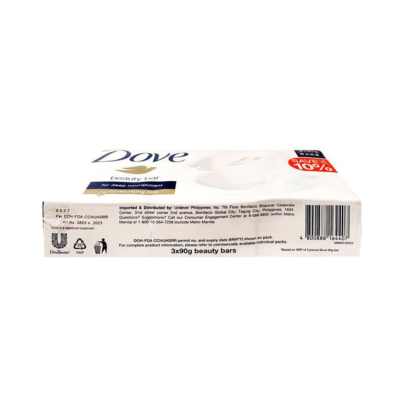 Dove Cream Bar White Beauty Triples 90g