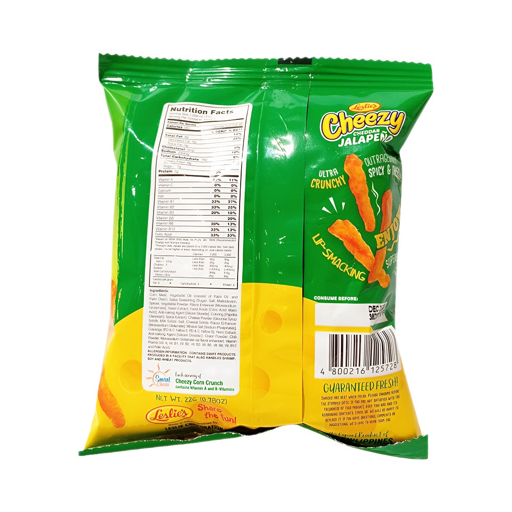 Chezza Snacks Cheezy Snack Cheddar Jalapeño 22g