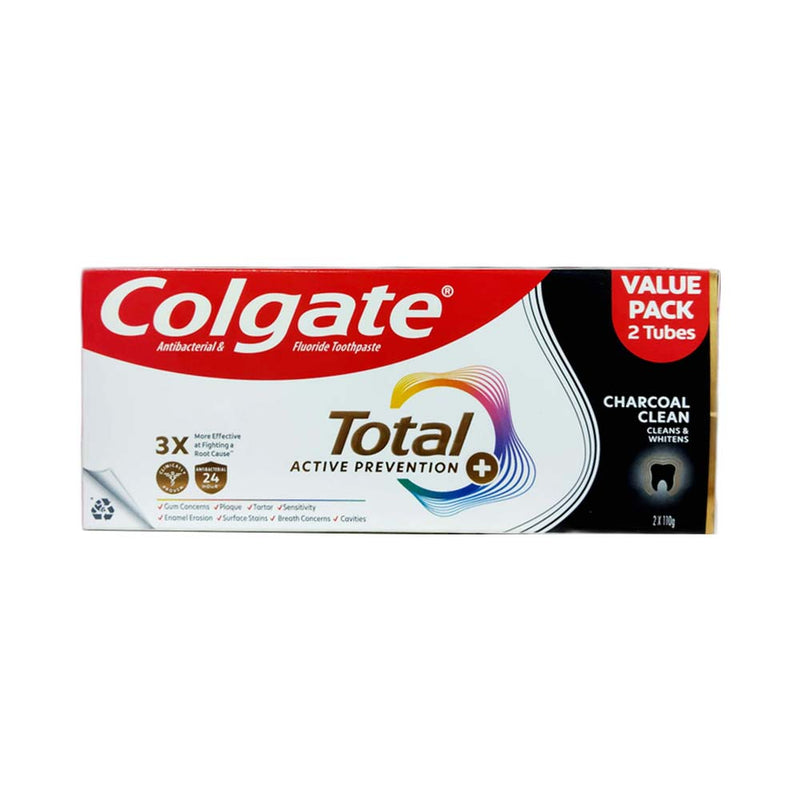 Colgate Total Toothpaste Charcoal Deep Clean 80g Twin Pack