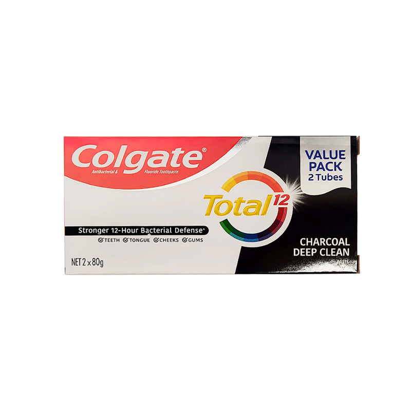 Colgate Total Toothpaste Charcoal Deep Clean 80g Twin Pack