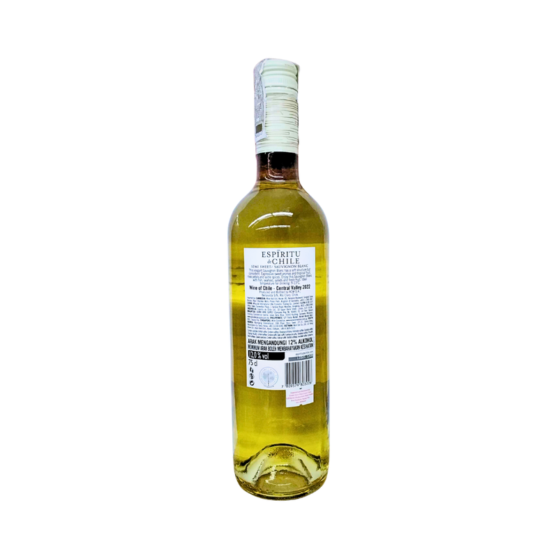 Espiritu de Chili Semi Sweet Sauvignon Blanc White Wine 750ml