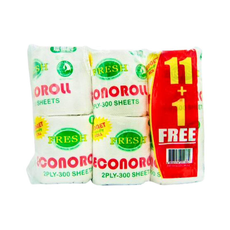 Fresh Econoroll Bathroom Tissue 2Ply 11's + 1 Roll