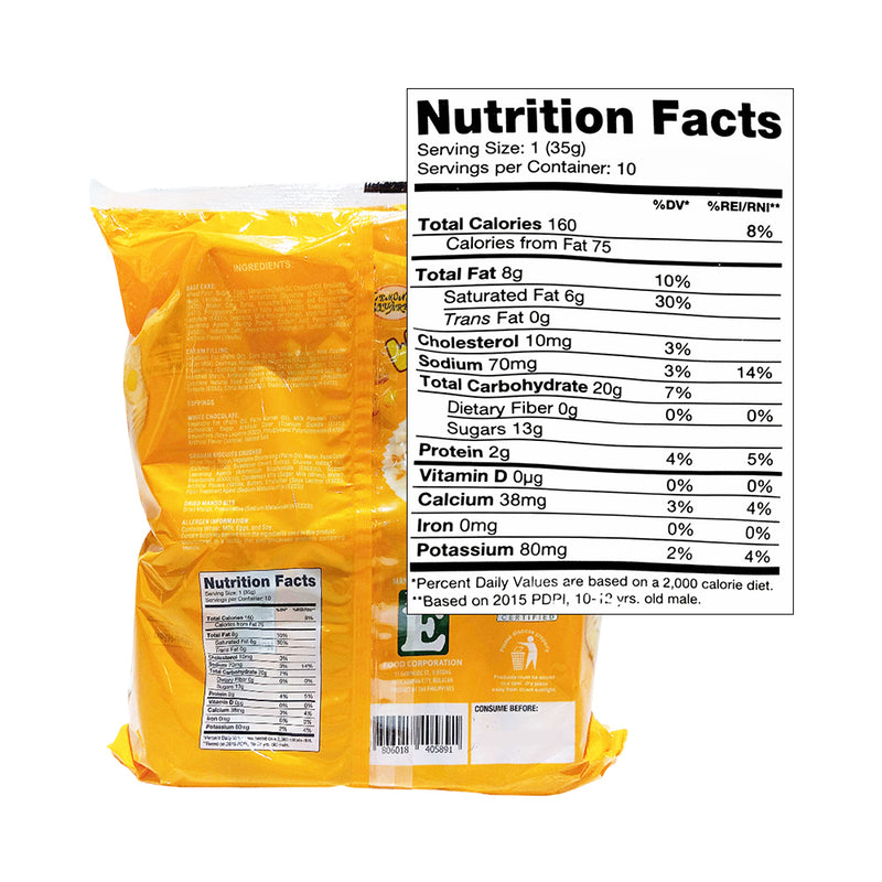 Lemon Square Whatta Tops Cake Mango Graham 35g x 10's
