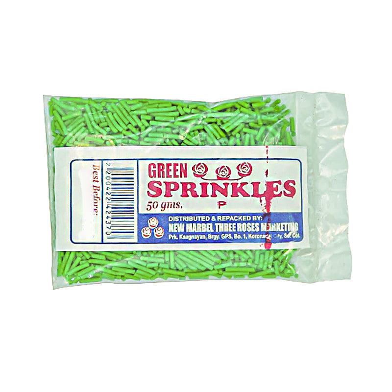 Three Roses Sprinkles Green 50g