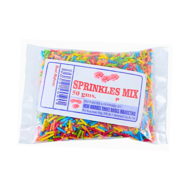 Three Roses Sprinkles Mix Colored 50g