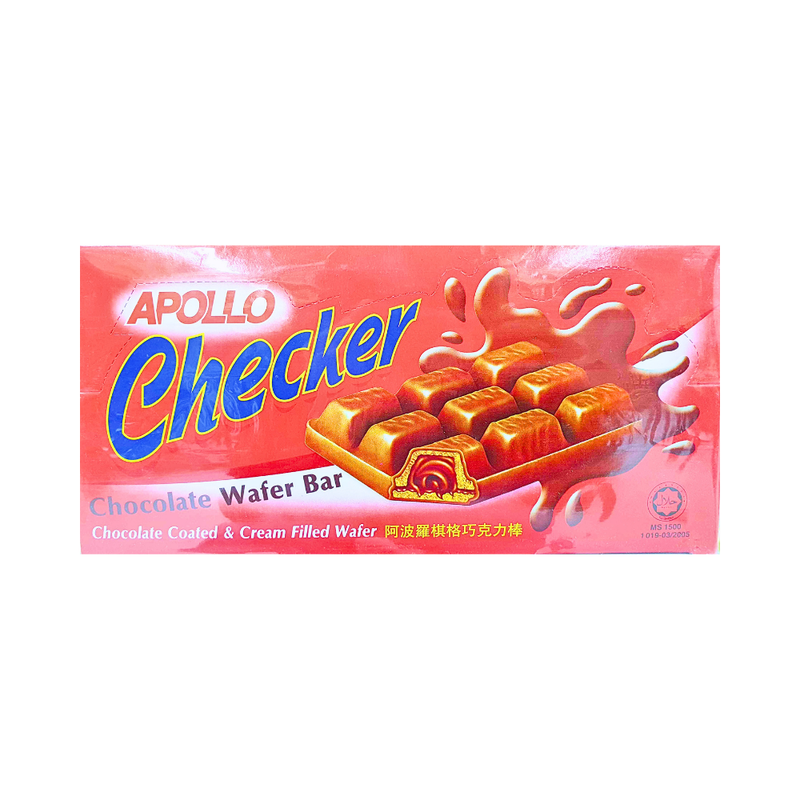 Apollo Checker Chocolate Wafer Bar Red 30g x 24's