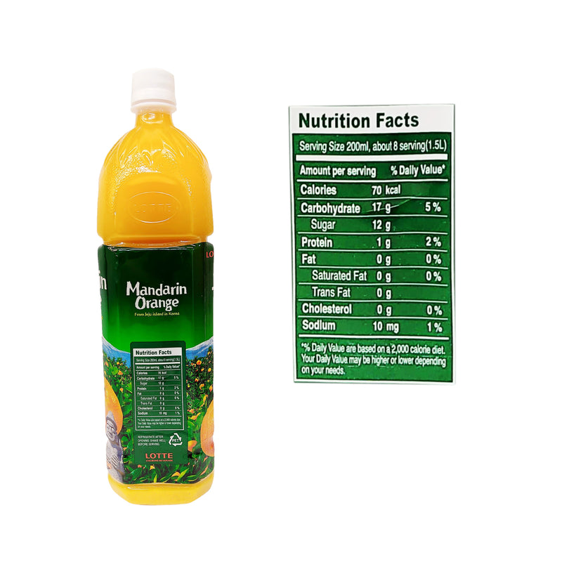 Del Monte Lotte Juice Mandarin Orange 1.5L