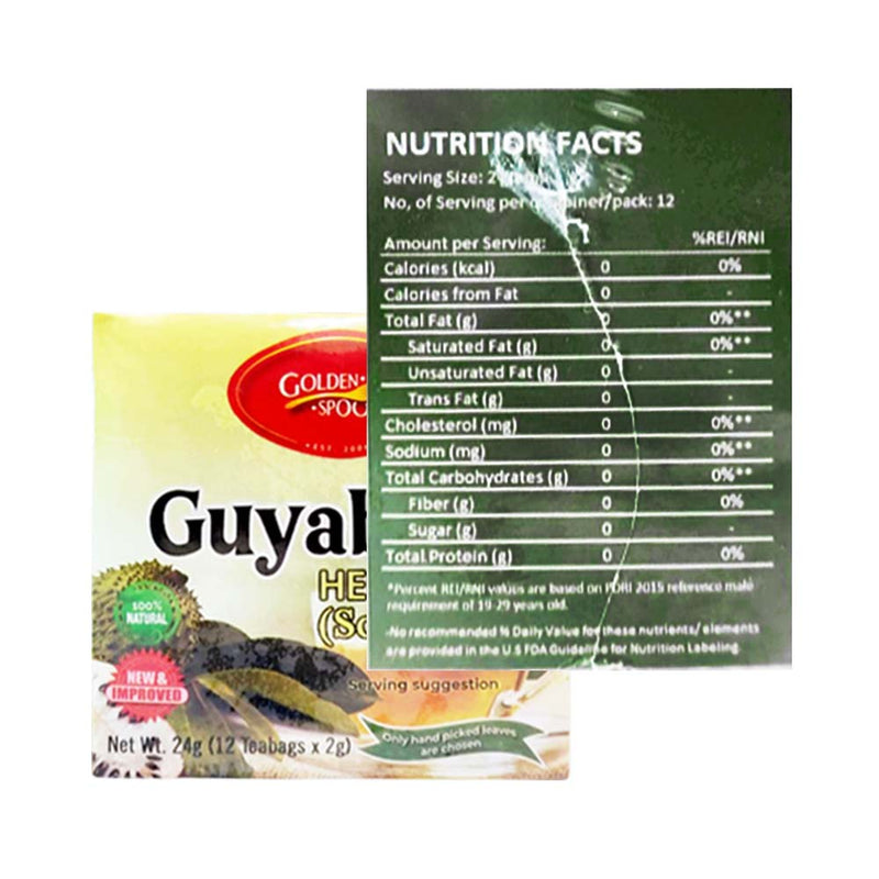 Golden Spoon Herbal Tea Drink Guyabano 2g x 12 Tea Bags