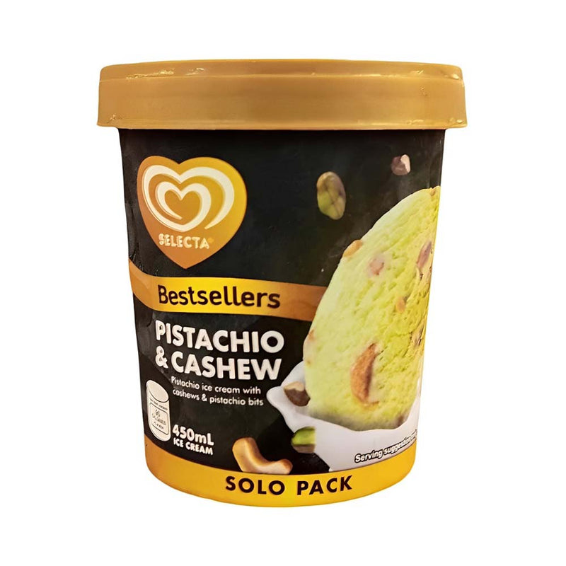 Selecta Solo Pack Ice Cream Pistachio And Cashew 450ml