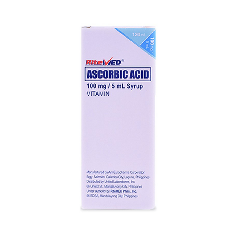 Ritemed Ascorbic Acid 100ml/5ml Syrup 120ml