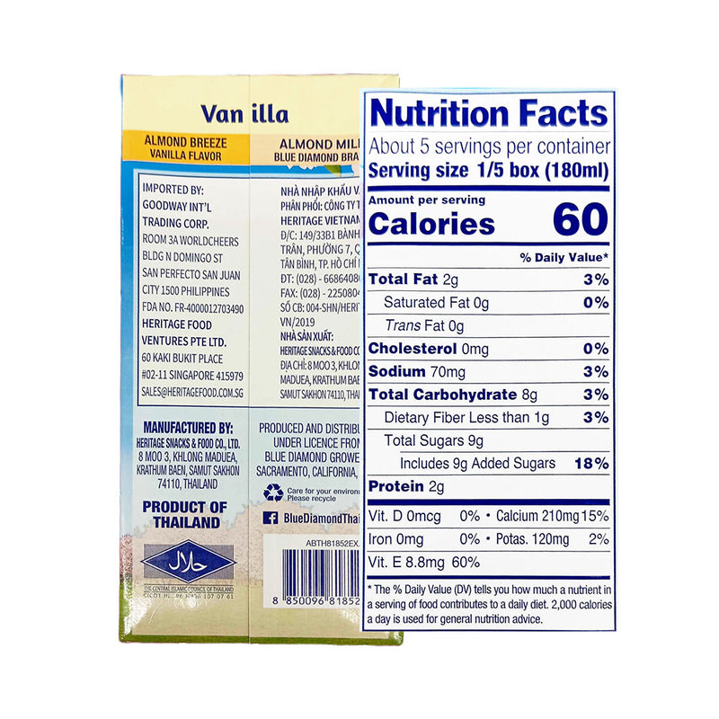 Blue Diamond Almond Breeze Vanilla 946ml (32oz)