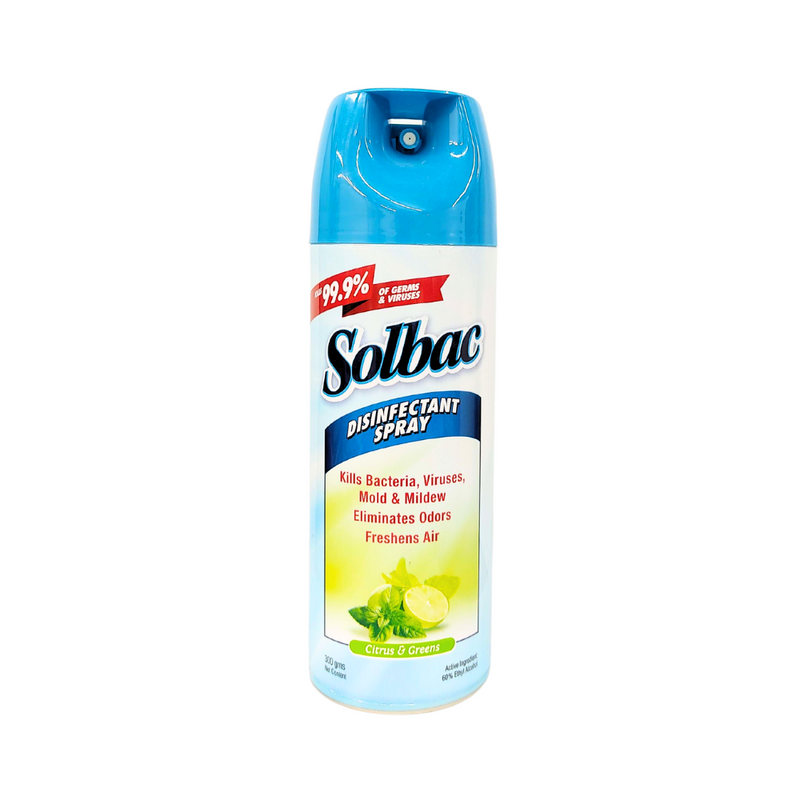 Solbac Disinfectant Spray Citrus and Greens 300g