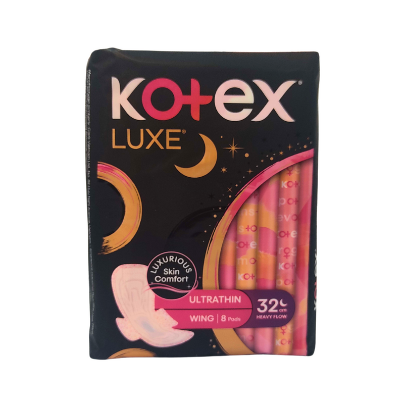 Kotex Luxe Ultrathin Napkin Overnight With Wings Silky Soft 8 Pads