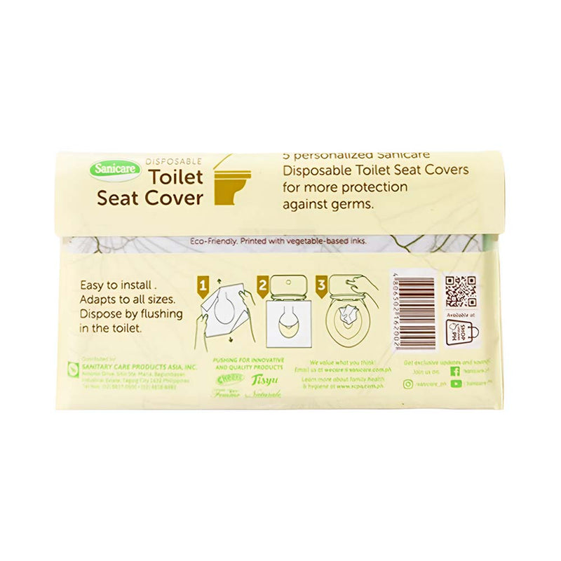 Sanicare Toilet Seat Cover Disposable Printed 5's