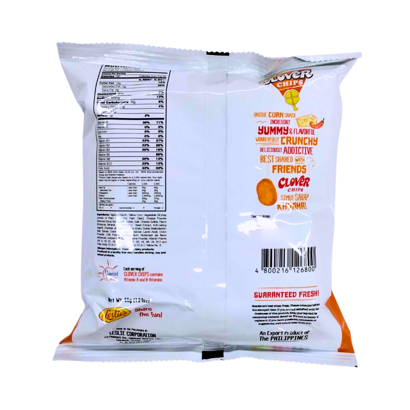 Clover Chips Corn Snacks Chili And Cheese 55g