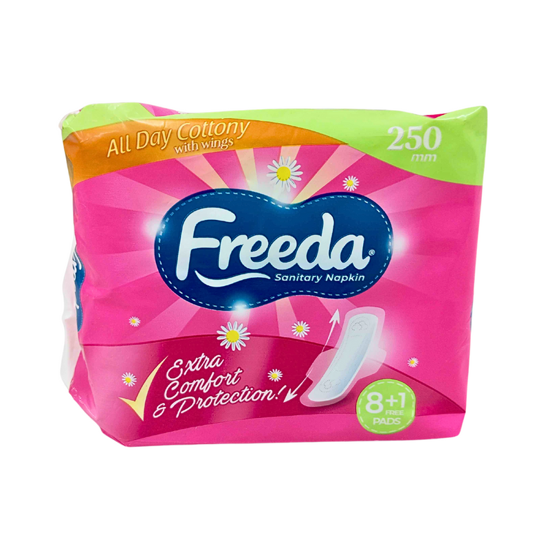 Freeda Soft Cotton Napkin Day Use With Wings 8's + 2 Pads