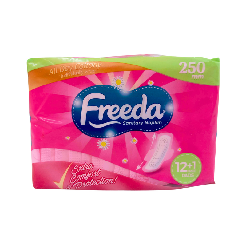 Freeda Soft Cotton Napkin Day Use Individually Wrapped 12 + 1 Pad