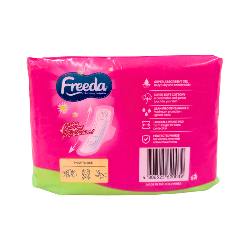 Freeda Soft Cotton Napkin Day Use Individually Wrapped 12 + 1 Pad