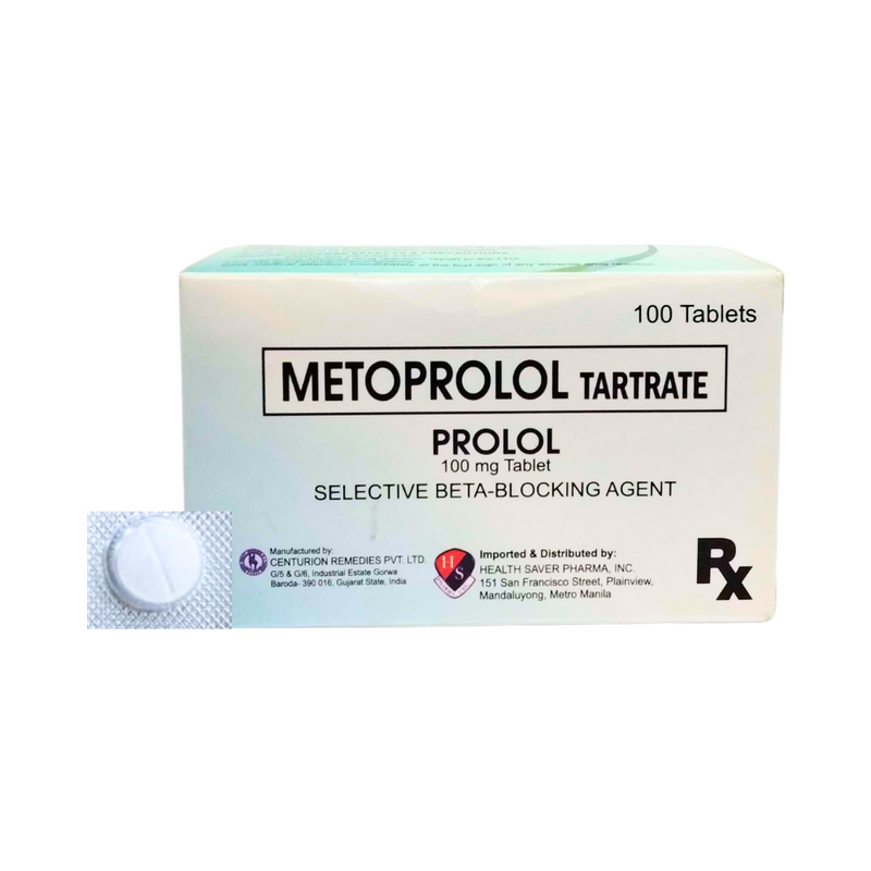 Metoprolol Tartrate 100mg Tablet By 1's