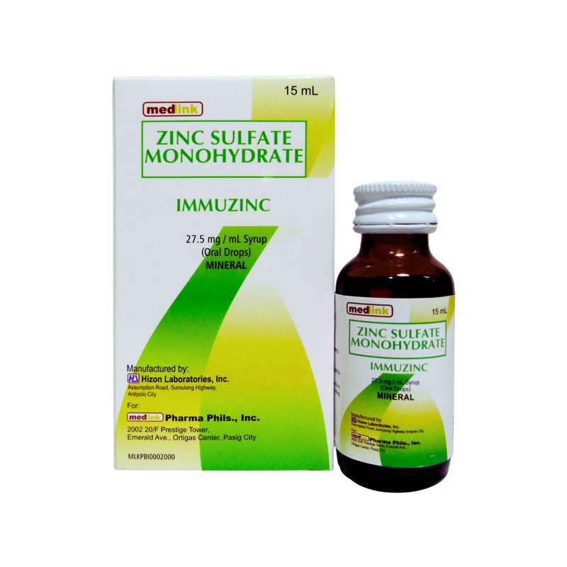 Immuzinc Zinc Sulfate 27.5mg/5ml Drops 15ml